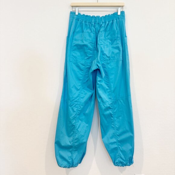 Maeve Clean Balloon Trouser Elastic Waist Cargo Pants Blue Baggy Anthropologie 8 - Picture 9 of 10